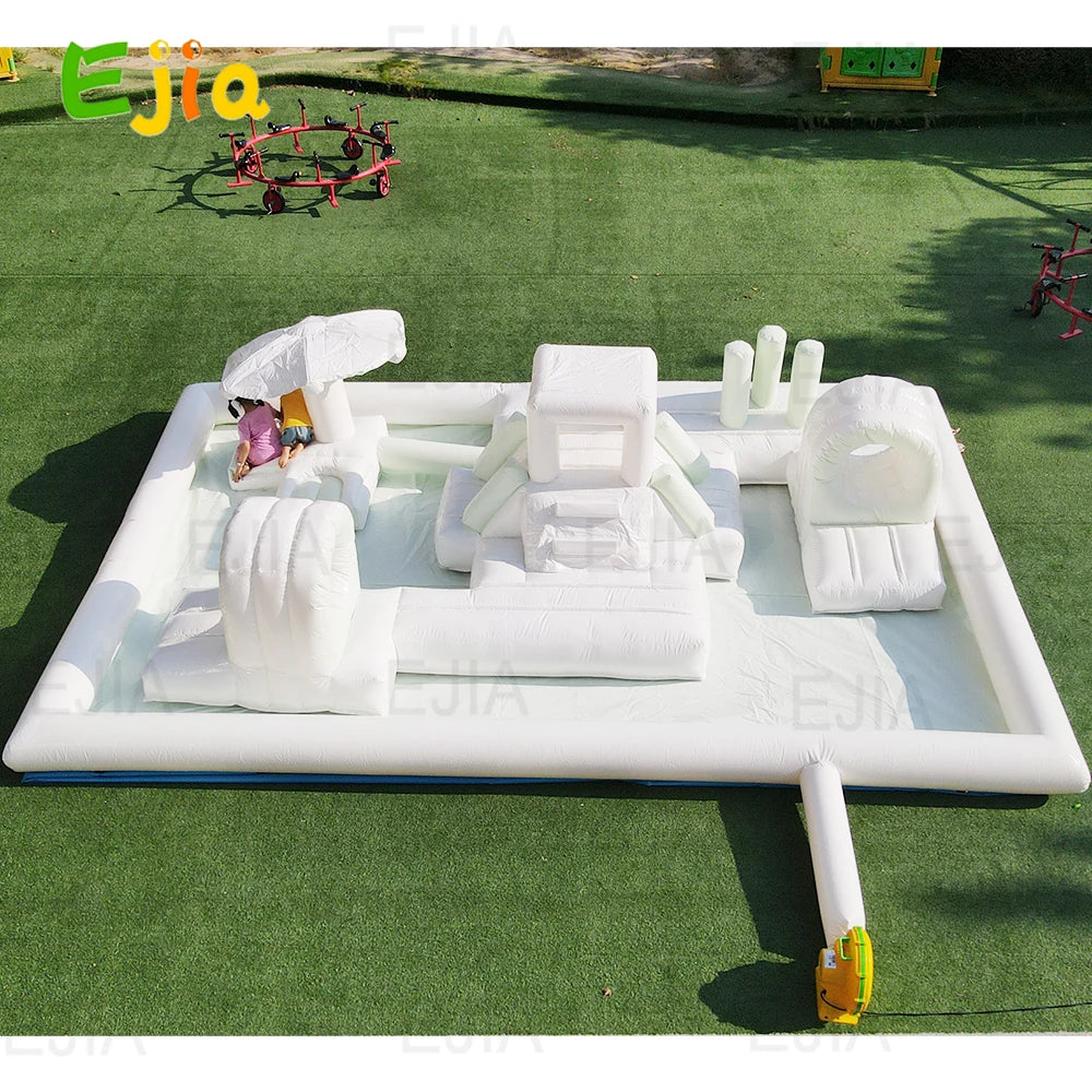 Commercial Inflatable Obstacle Course Bounce House Dry/Water Park Splash Pad Soft Play  Ball Pit Playground For Party Birthday